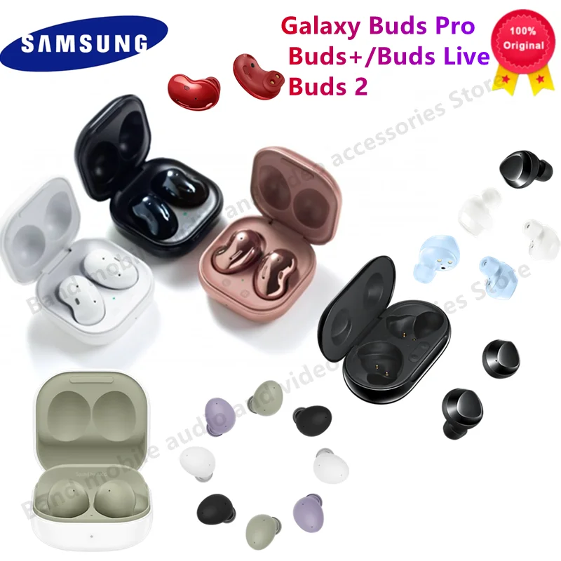 

Original Samsung Galaxy Buds+/ Buds Pro/Buds Live/Buds 2 Wireless bluetooth Headset Earphones with Wireless charging with mic