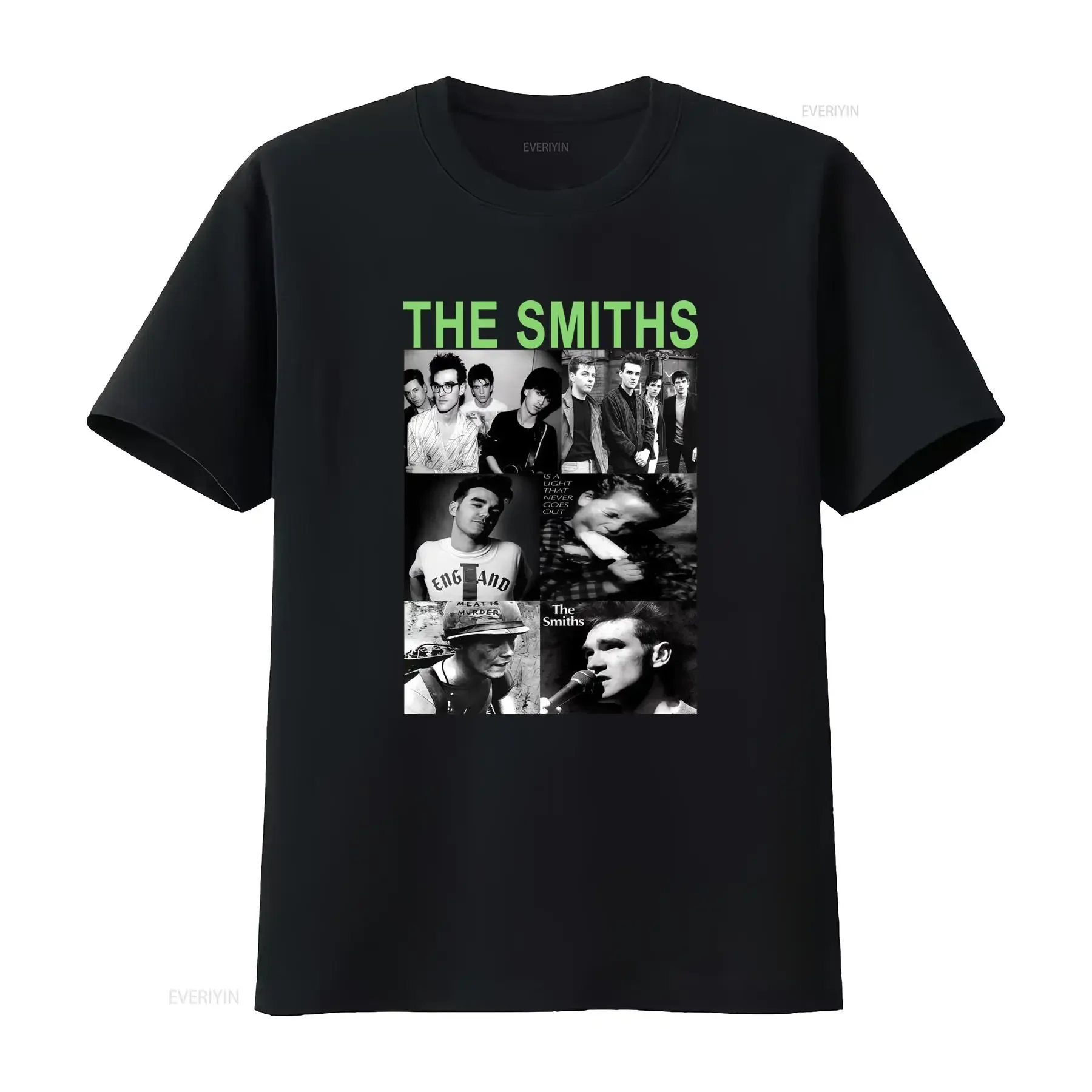 Фото Футболка Nera с редким дизайном, посвященная туру группы The Smiths, доступна в размерах от S до 5XL, модель KH15112, винтажная. №1