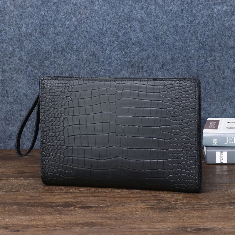 Высококачественная кожаная сумка мужской клатч из натуральной кожи