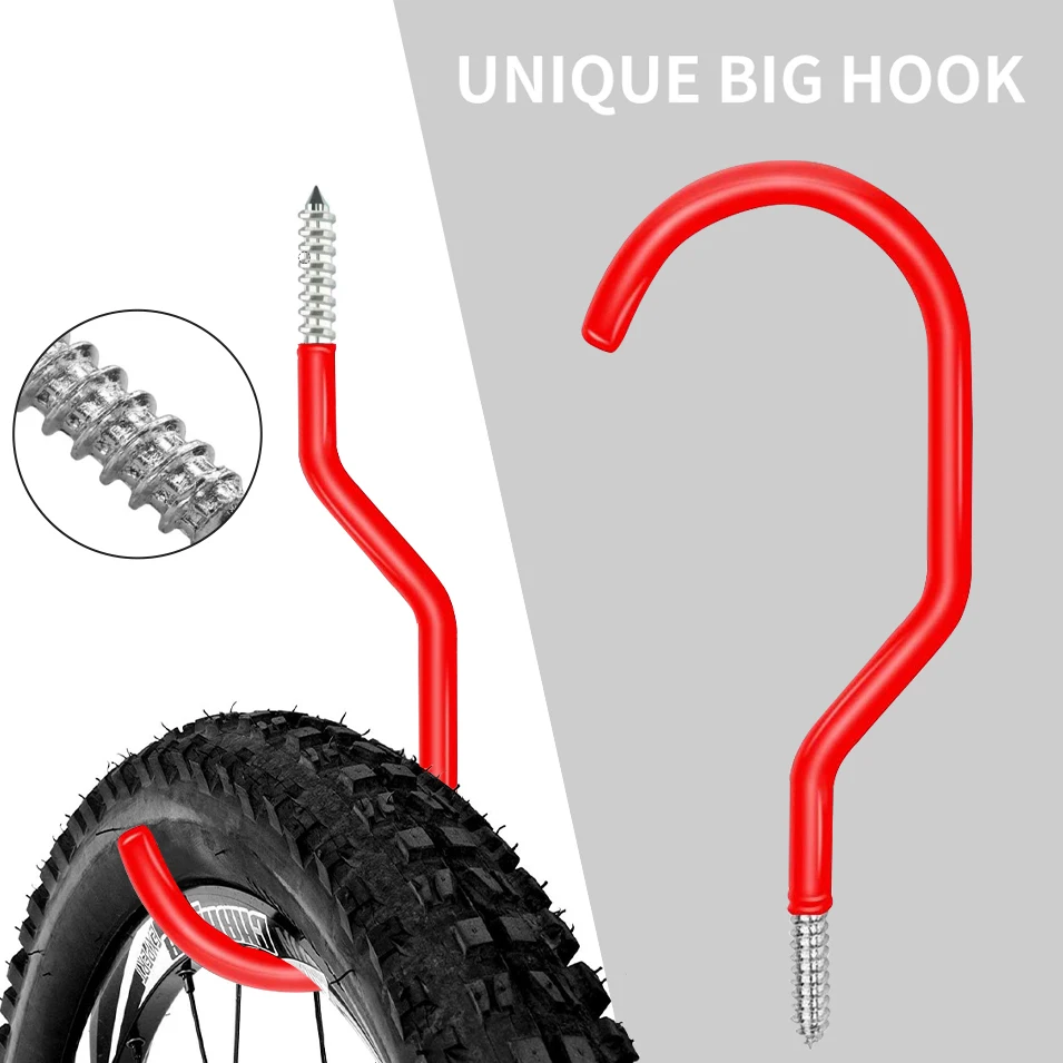 

Настенный держатель для велосипеда, большие крючки для хранения дорожного велосипеда, настенное крепление, вешалка для велосипеда, кронштейны, запчасти для велоспорта, 14 шт.