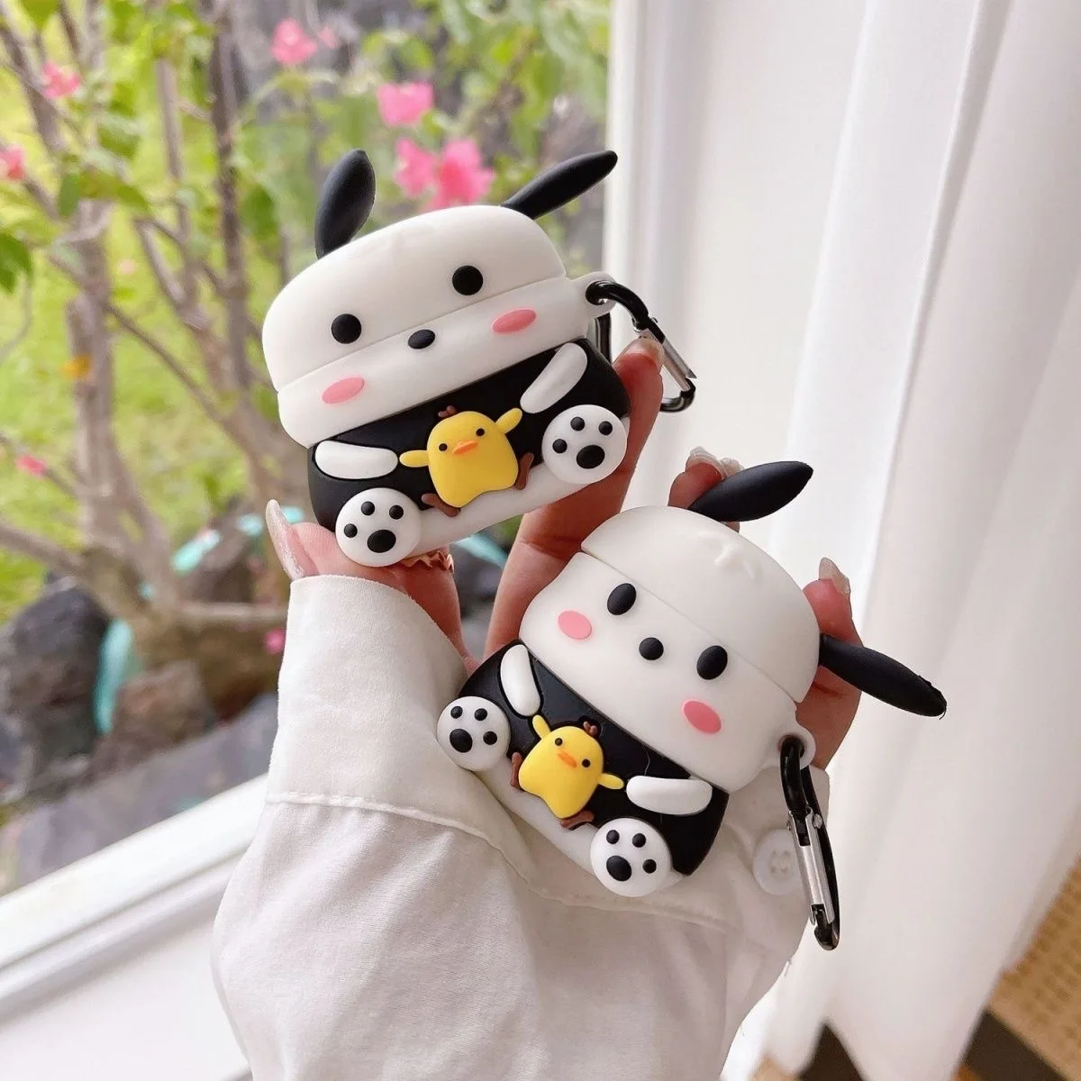 

Cute Sanrio Pochacco 3D Doll cinnamoroll pendant Earphones Case for Apple AirPods Air Pods 1 Pro 2 3 Cover Headphone Box