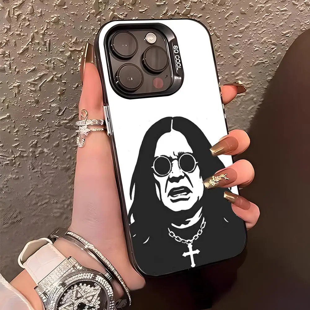 Чехол O-Ozzy Osbourne для iPhone 17 Air 16 15 14 Plus 13 12 11 Pro XS Max, серебристо-черный, с бампером (art.: 3920dcb075b2c) - 3920dcb075b2c