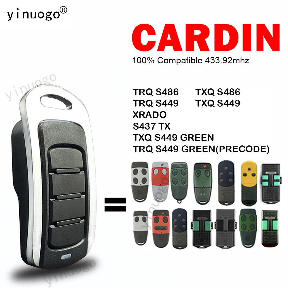 

Пульт дистанционного управления CARDIN S486 S449 S476 S486 S437, сменный пульт для открывания Гаражных дверей, 433,92 МГц