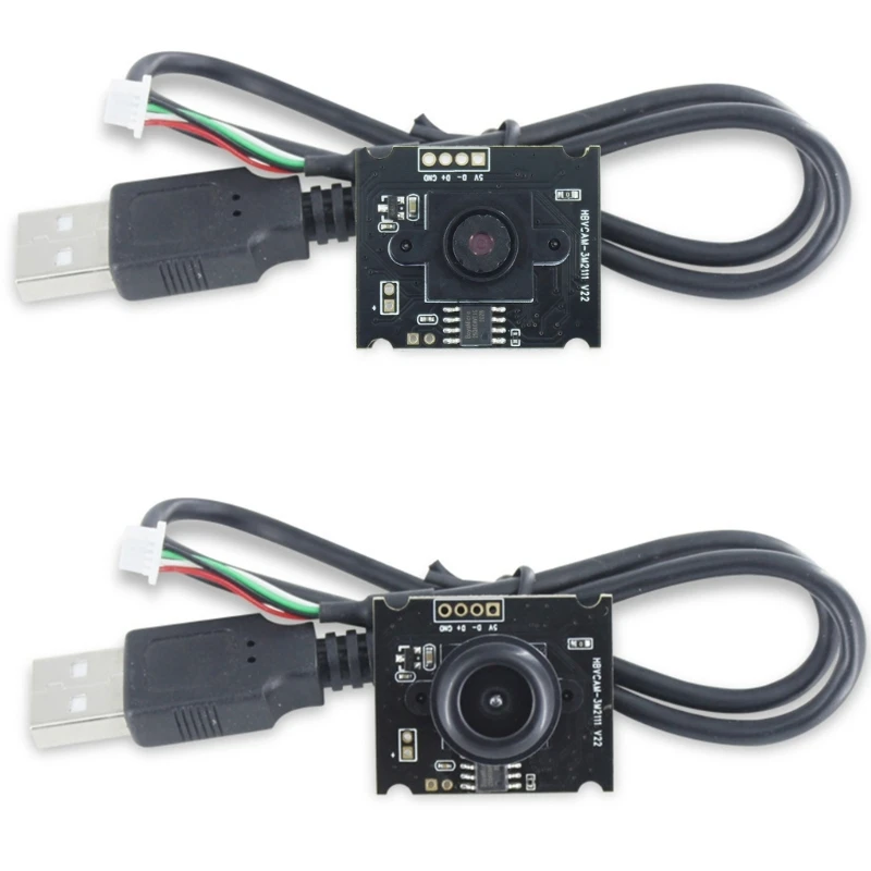 USB 1080P OV3660 Video Camera Module 3MP 64°/110° Adjustable Manual-focus Lens Monitoring Module Plug and Use