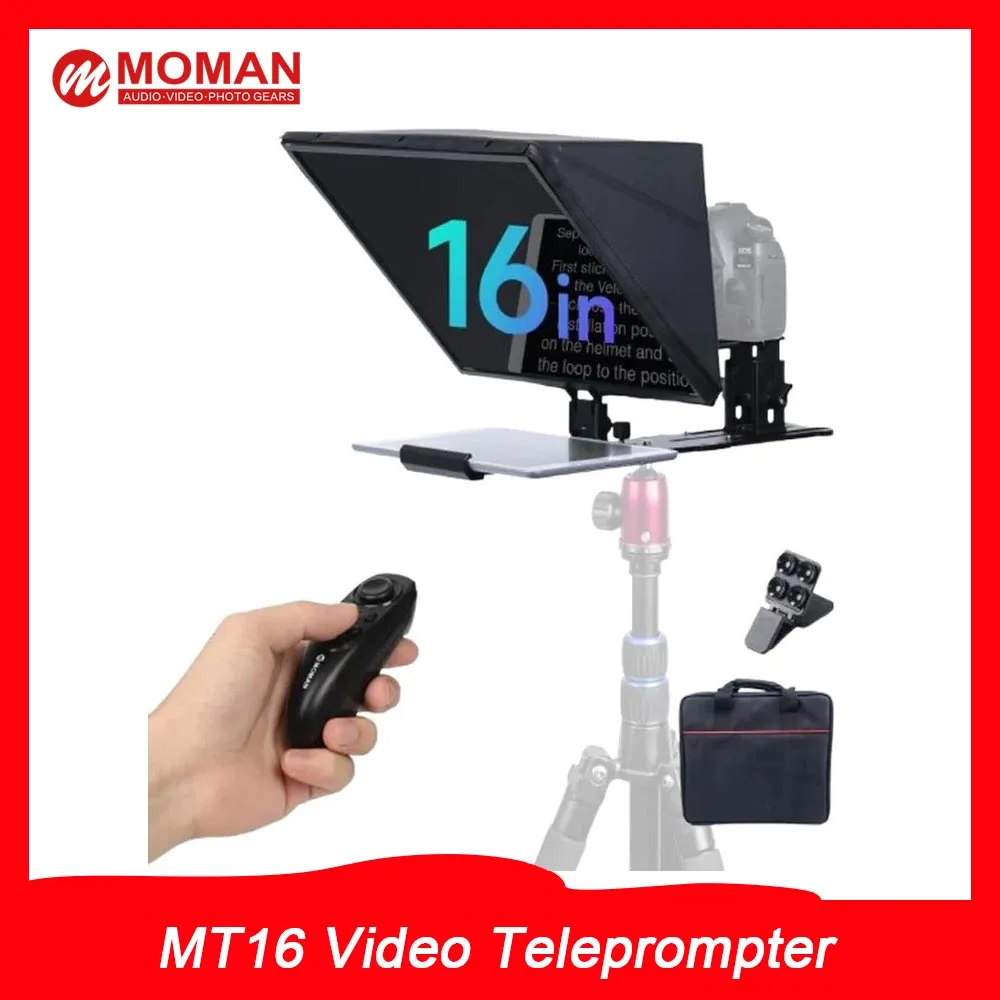 Фото Телесуфлер Moman MT16 16 дюймов Ultra HD с поддержкой NG, совместимый с большинством планшетов и смартфонов, для видеосъемки №1