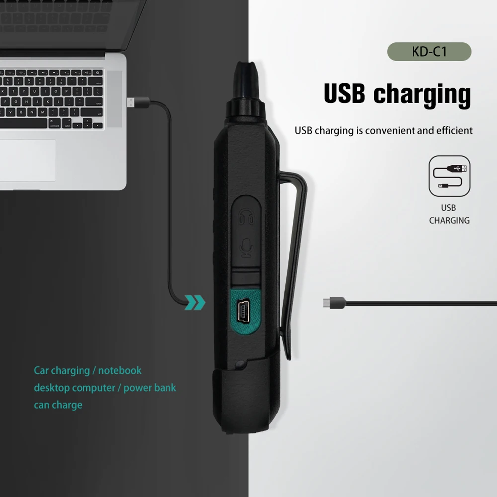 WLN KDC1 uhf Band Mini Walkie Talkie set KD-C1 Plus Portable USB Charge Handheld Two Way Ham Radio KD C1 Hunting Hiking