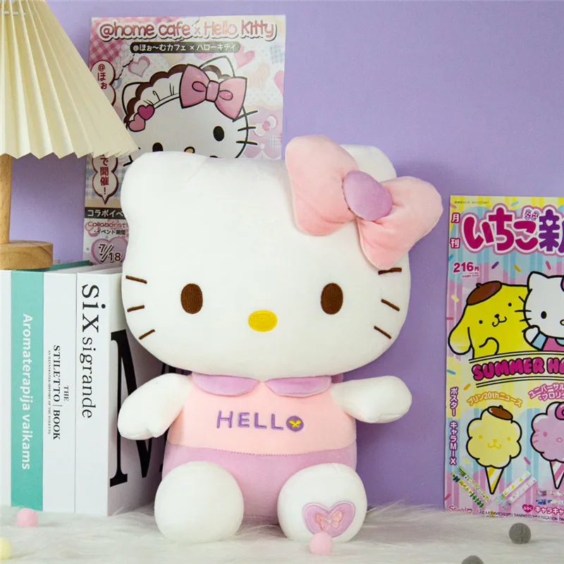 

Sanrio Hellokitty плюшевая искусственная кукла подушка мультяшная милая Кукла Плюшевая девушка около 38 см кавайная Мягкая кукла праздничный подар...