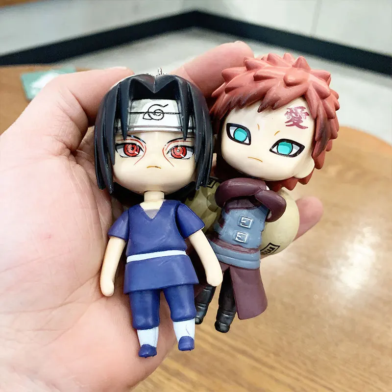 

Cartoon Naruto Keychain Hand-made Q Version Naruto Hinata Key Pendant Sasuke Schoolbag Pendant Doll Keychainv