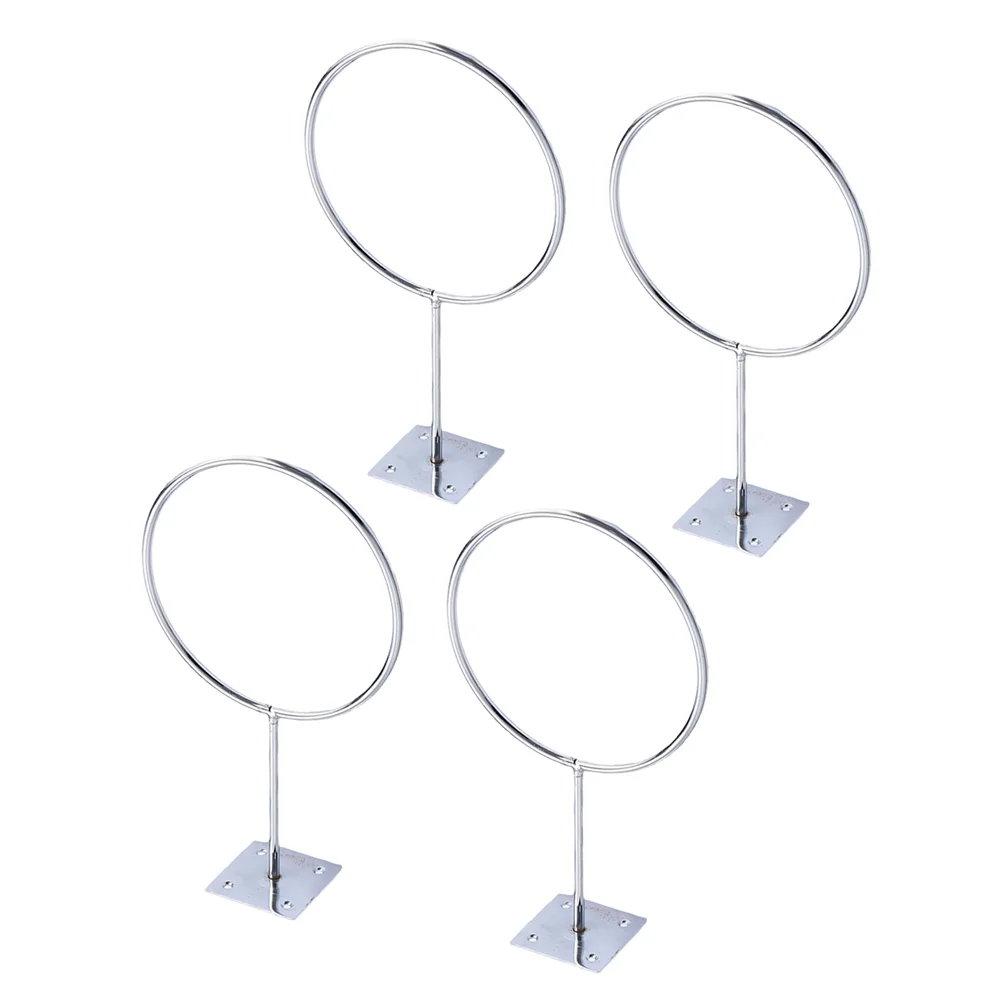 

4pcs Wall Mount Holders Mount Racks Display Stands for Basketball Soccer Football Exercise ( Silver )