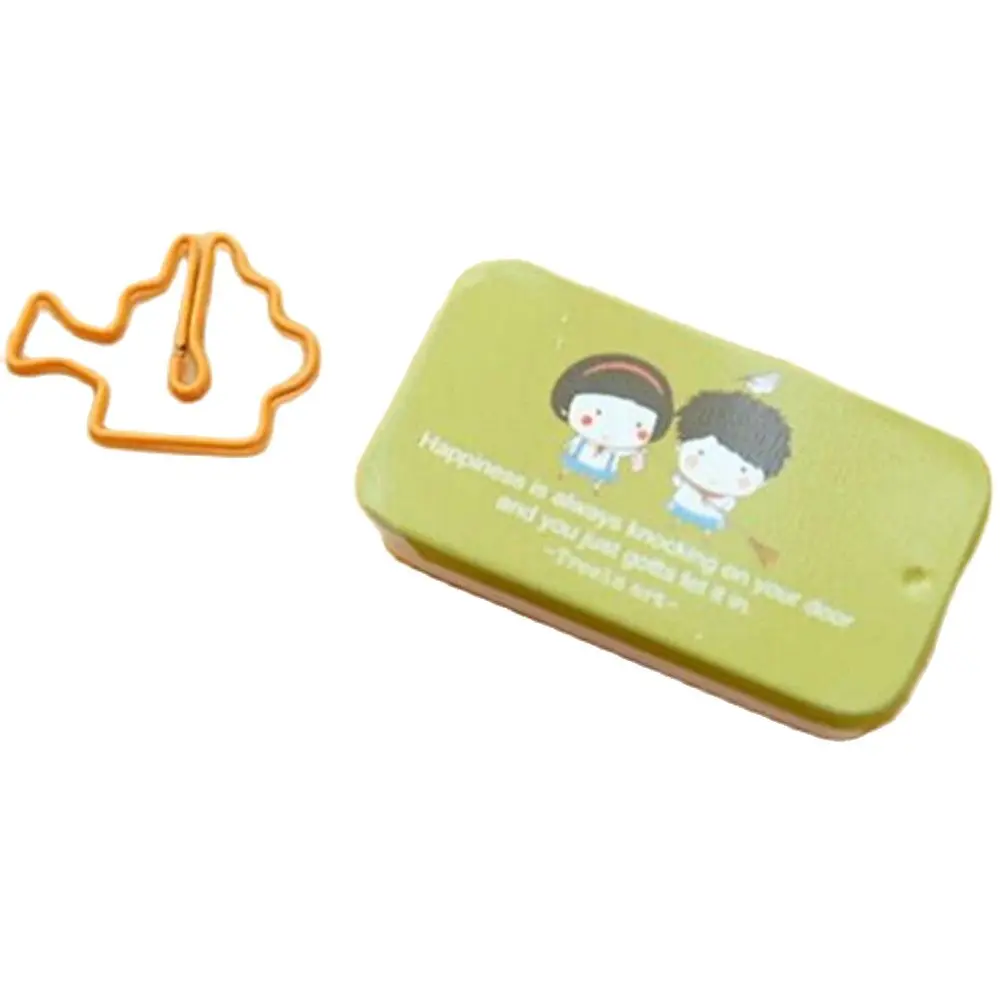 Free Shipping One Box 10 pieces Korea Stationery Novelty Cute Metal Paper Clips School Life Clip Bookmarks |