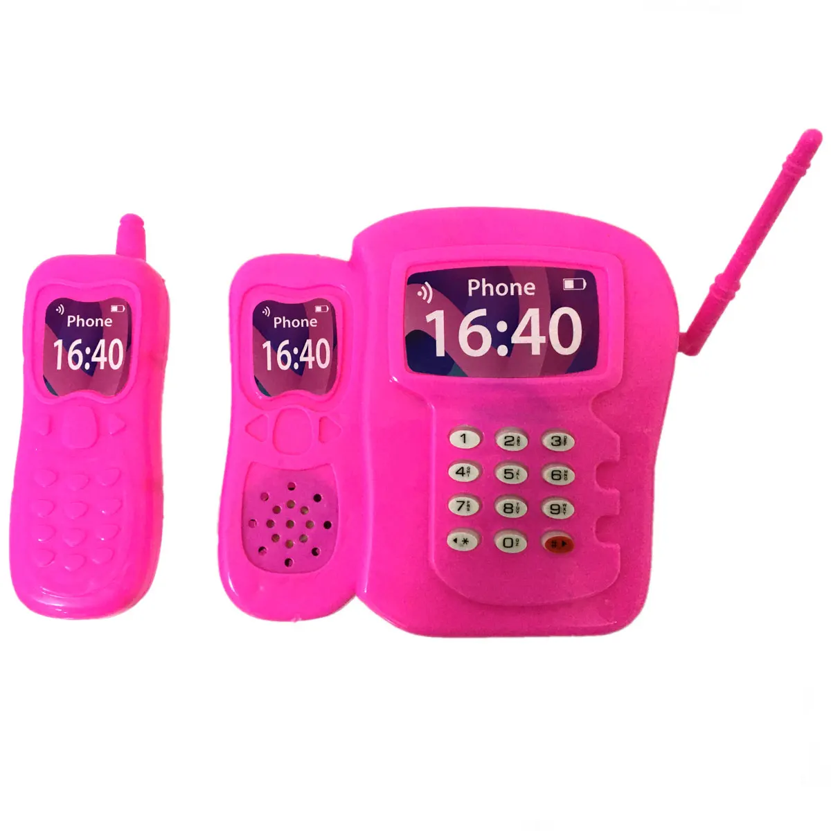 Lighted voice toy phone with bag