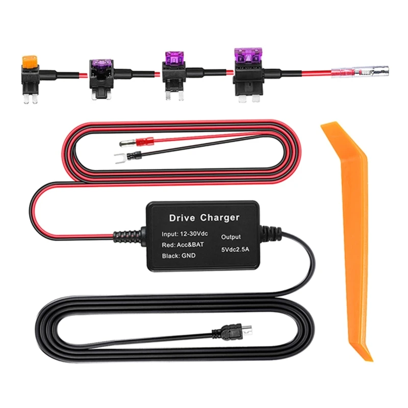 

Hard wire Cable 12V Mini USB Car 3.2M Hard Wire for DVR Dashcam