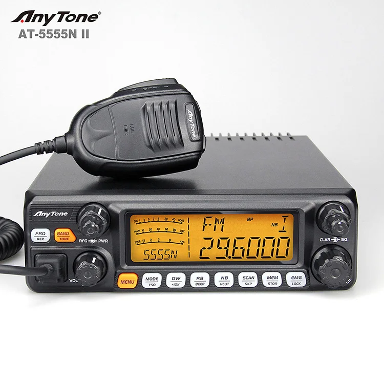 

AnyTone 5555N II 60W SSB High Power CB Radio 27mhz with Long range CB Radio 25.615~30.105MHz Vehicle Mounted Radio