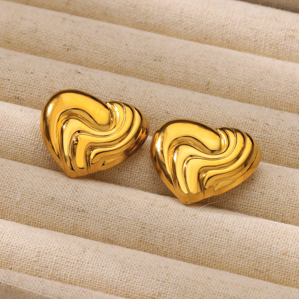 Женские Геометрические Серьги-гвоздики В Форме Сердца