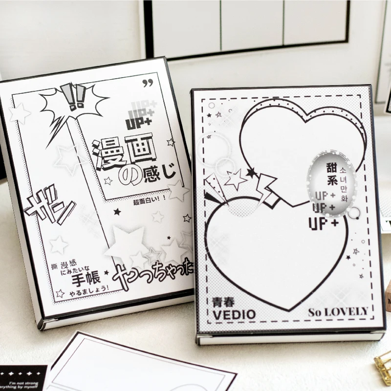 Журнал Go 50 шт./лот черно-белый бордер коллаж карта для карточек планировщик