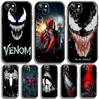 marvel deadpool venom spiderman for apple iphone 13 12 11 pro 12 13 mini x xr xs max se 5 6 6s 7 8 plus phone case soft funda