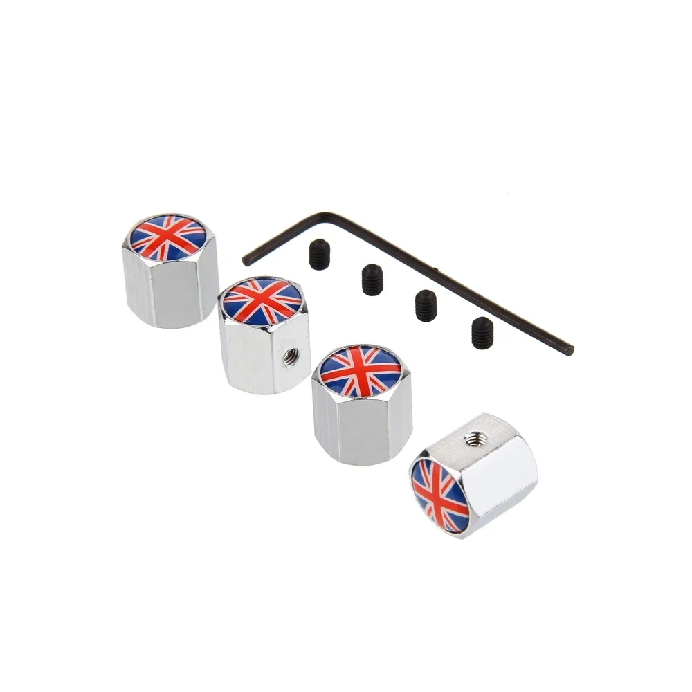 Колпачки клапанов на колеса автомобиля с флагом Англии 4 шт. для Jeep Grand Cherokee Commander