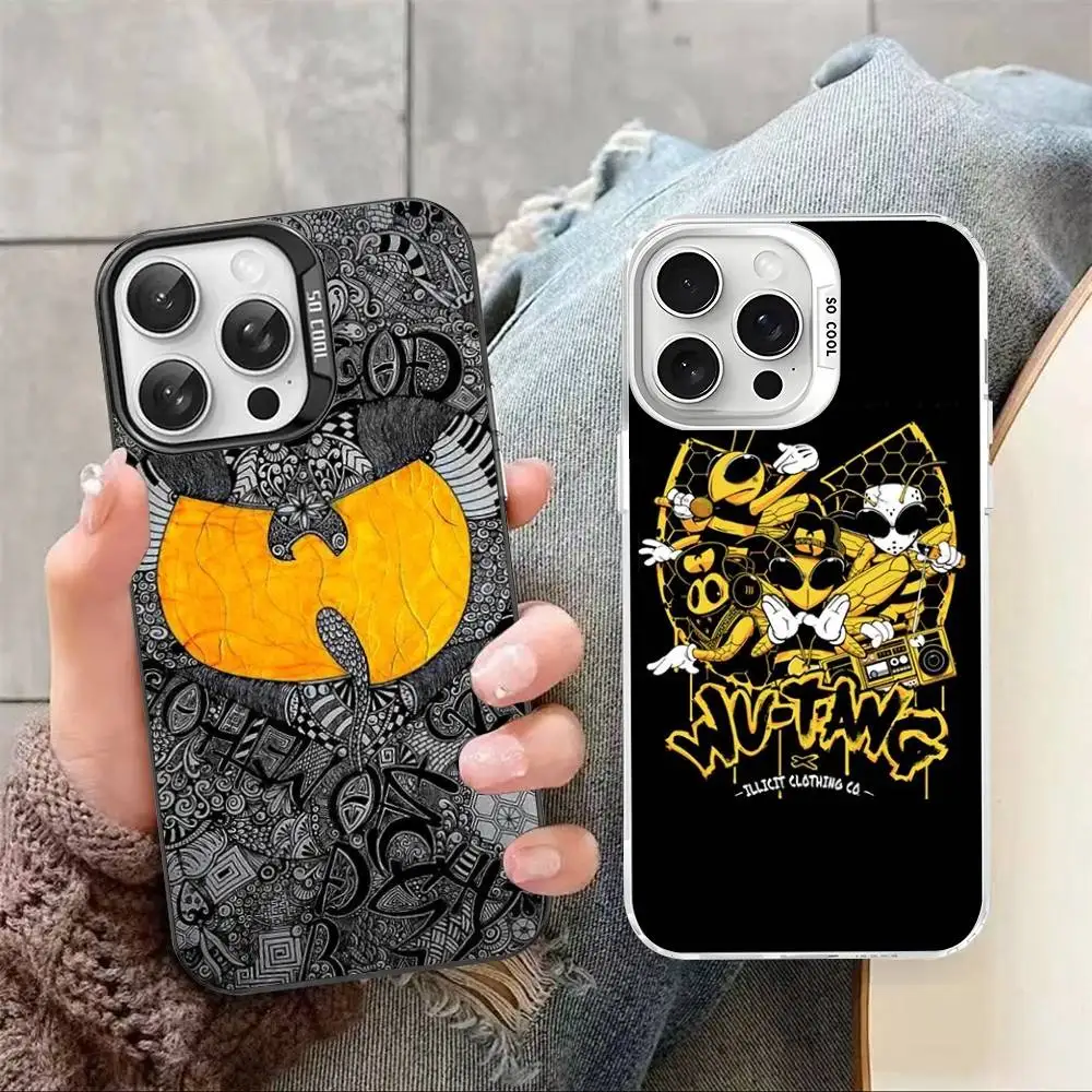 Фото Чехол для телефона WU-T-TANG CLAN для iPhone 16 15 14 13 12 11 17 Pro Max Plus, цвет серебристый №2