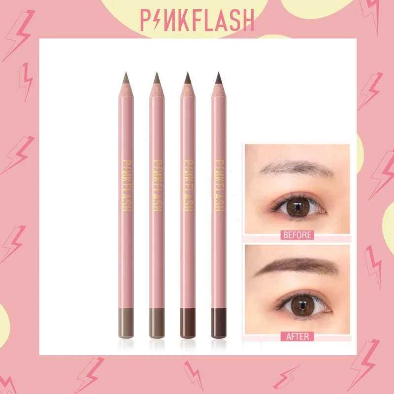 

PINKFLASH Waterproof Eye Brow Wood Durable Soft Eyeliner Long-lasting Anti-sweat Formula Eyebrow Pencil