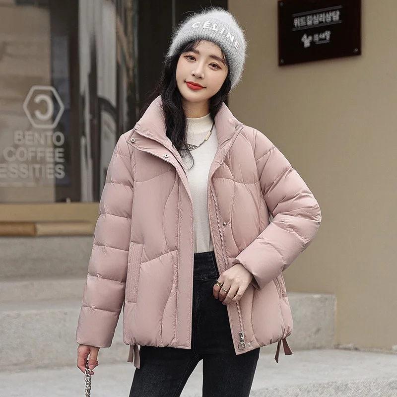 Женский пуховик Snow Flng новинка зимы 2024 маленький универсальный модный короткий с