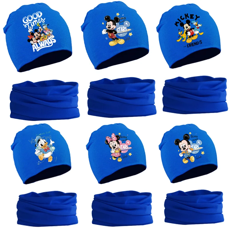 Детская шапка Диснея комплект шарфов Микки аниме аксессуары для новорожденных