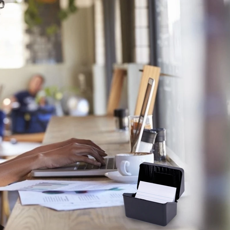 

Пластиковая коробка для хранения визитных и визитных карточек 3x5 дюймов