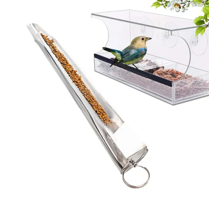 

Bird Feeding Spoon Stainless Steel Parrot Adding Feeding Scoops With Long Handle Hand Food Feeding Tableware Spoon Birds Feeding