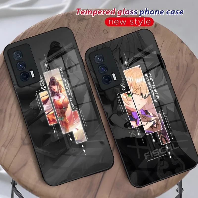 

Genshin Phone Case Glass For Oppo Find X3 X5 Pro One Plus Reno 6 7 A55 A57 A54 A93s A94 A92s A95 8 9 Cover
