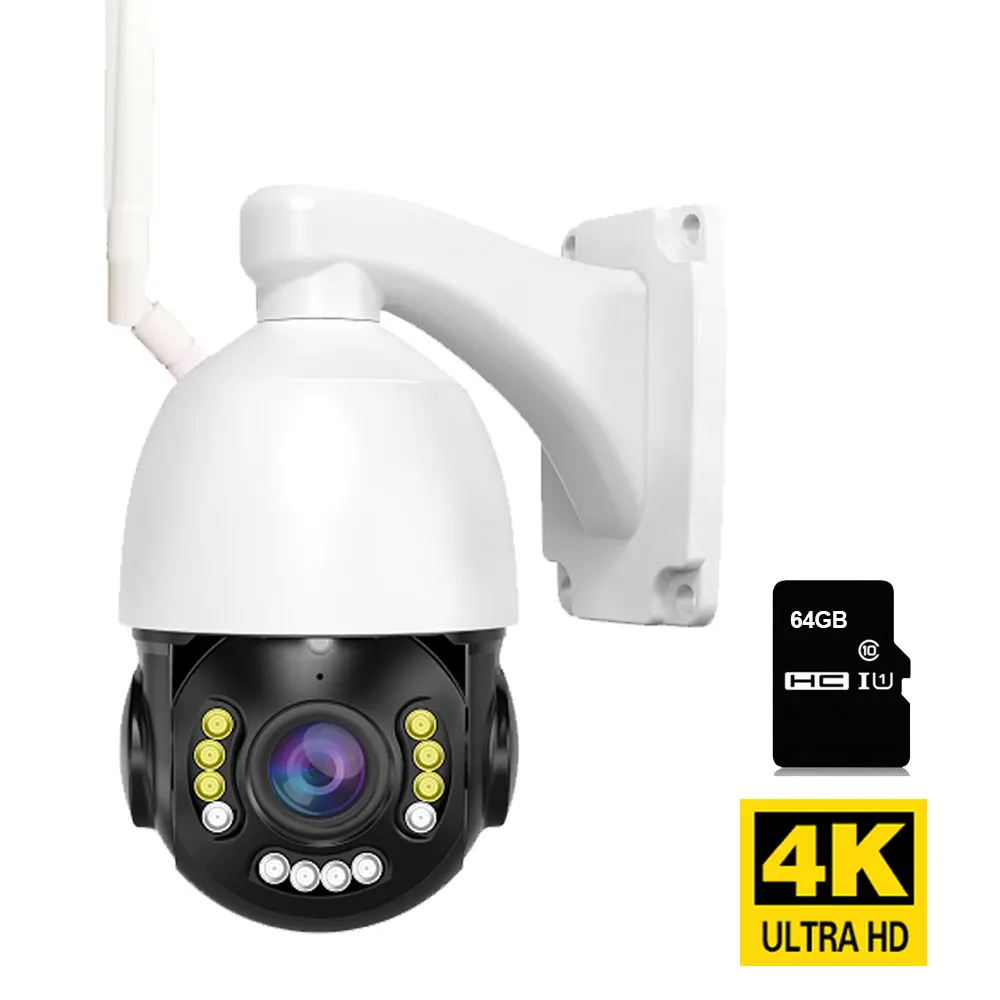 

New 8MP 4K PTZ IP Camera Wifi Audio Outdoor AI Human Tracking 30x Zoom POE Onvif CCTV Color Night Vision Security Camera