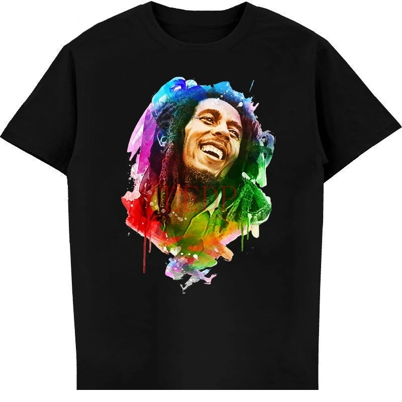 

Bob Marley Reagge Jah Weed Mens White T-Shirt Summer Brand Adults Casual Tee