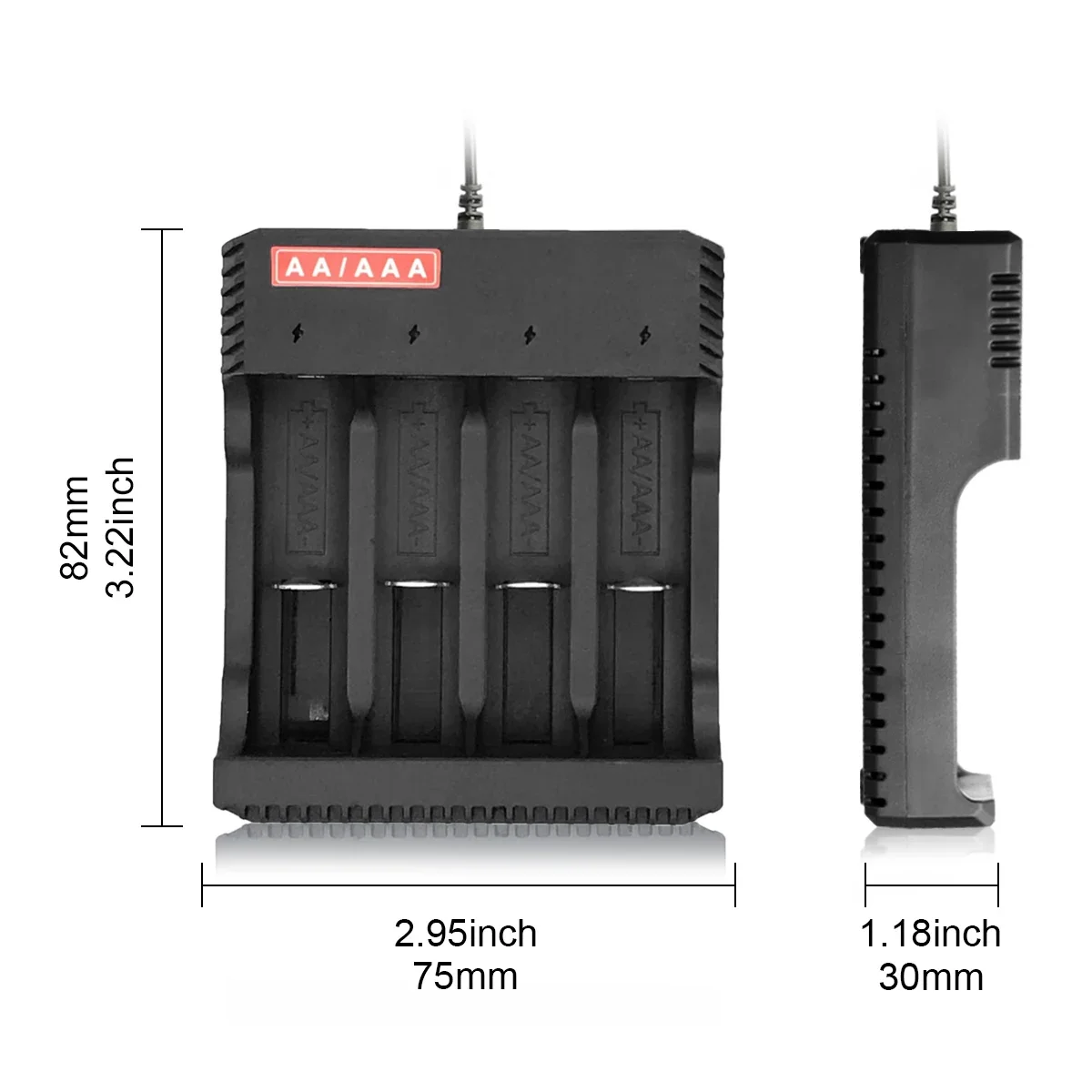 Умное зарядное устройство USB для AAA/AA аккумуляторов перезаряжаемый держатель