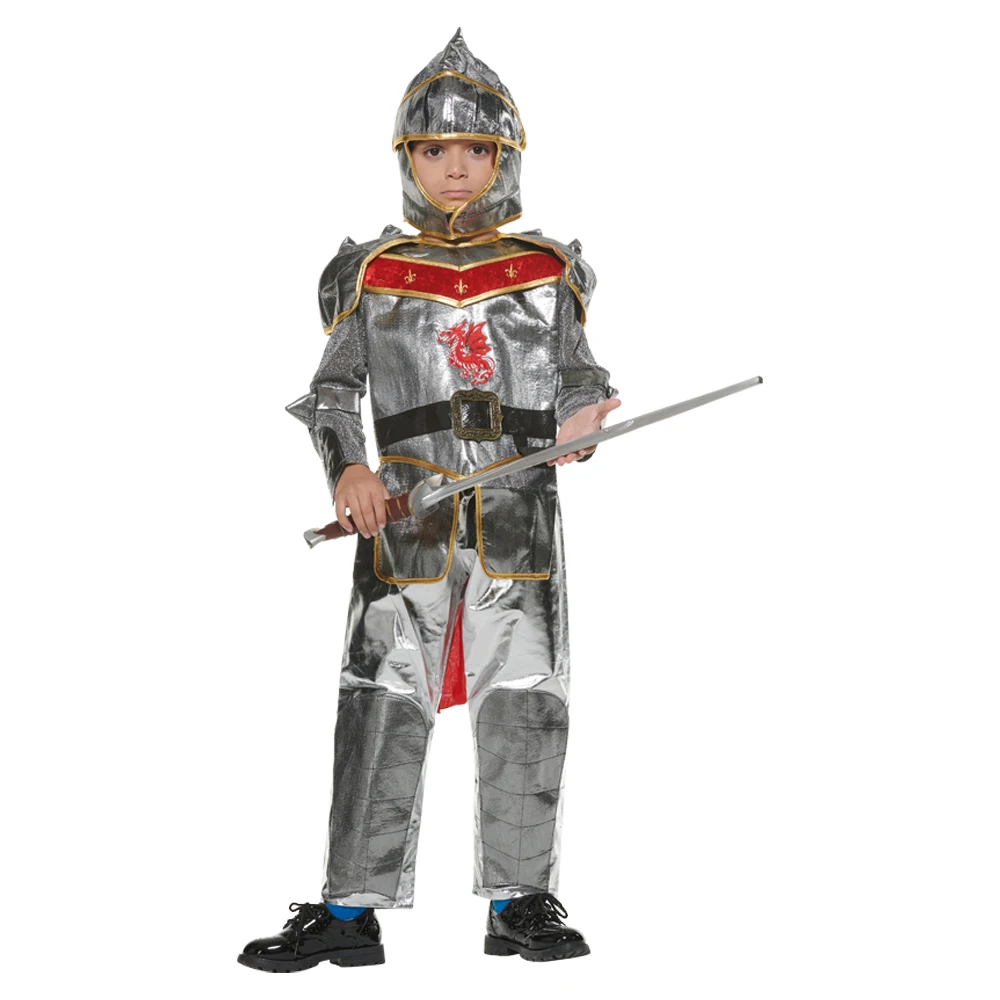 

Boys Royal Warrior Cosplay Costume Children Knight Soldier Halloween Outfits Carnival Easter Purim Fancy Dress