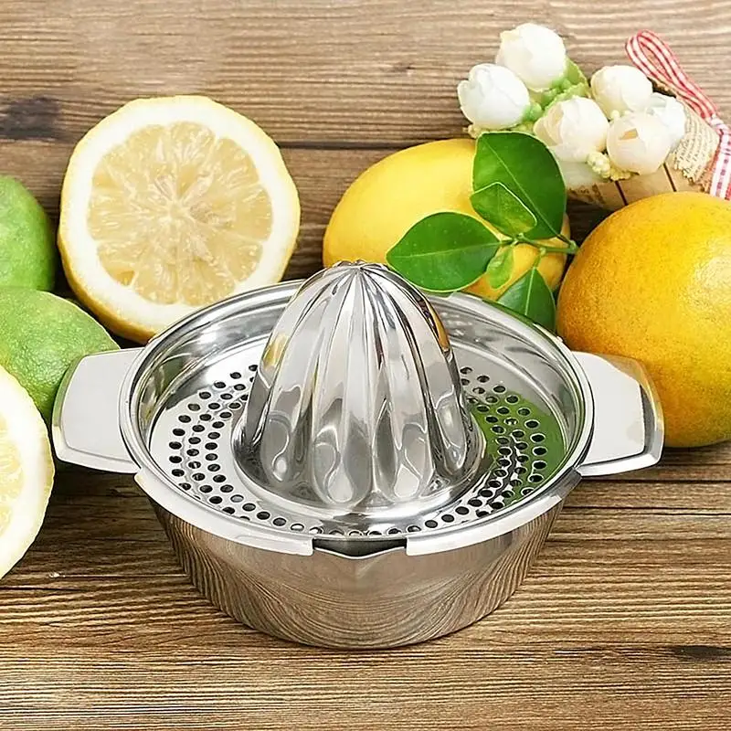 

Portable Lemon Orange Manual Fruit Juicer 304 Stainless Steel Kitchen Accessories Tools Citrus Raw Hand Pressed Juice Maker