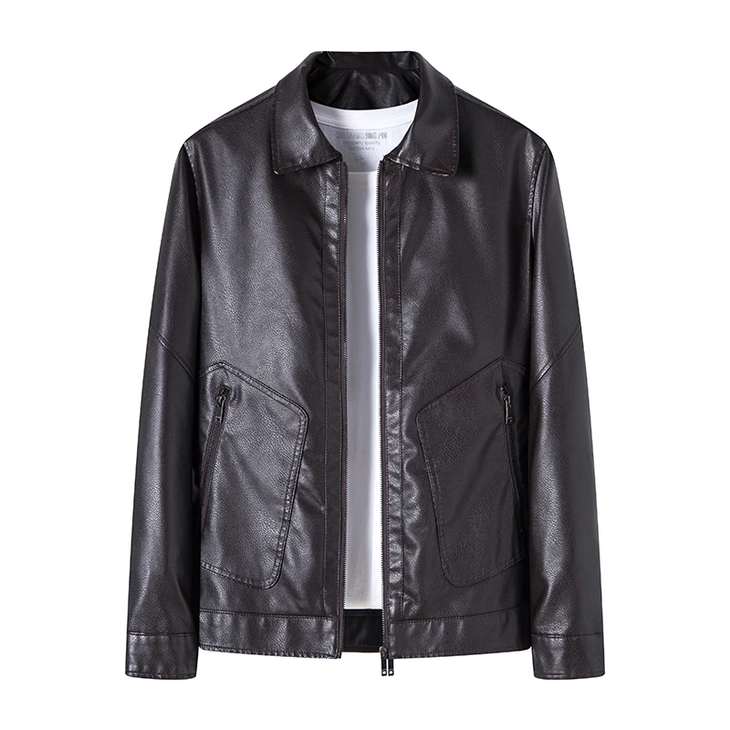 

New Spring Imitation Clothing Leather Mens Male Jacket Leather Men And Autumn Quality Coats Warm Jacket Windproof Fashion Casual