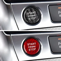 for audi a6 a7 s6 2019 2020 2021 2022 2023 real carbon fiber engine start stop button lgnition device sticker