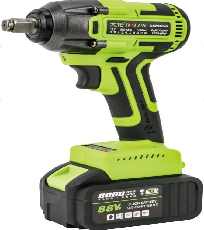

Electric Brushless Lithium Battery Wrench 18v Cordless Electric Wrench Hand Jackhammer Impact Wrench 500NM