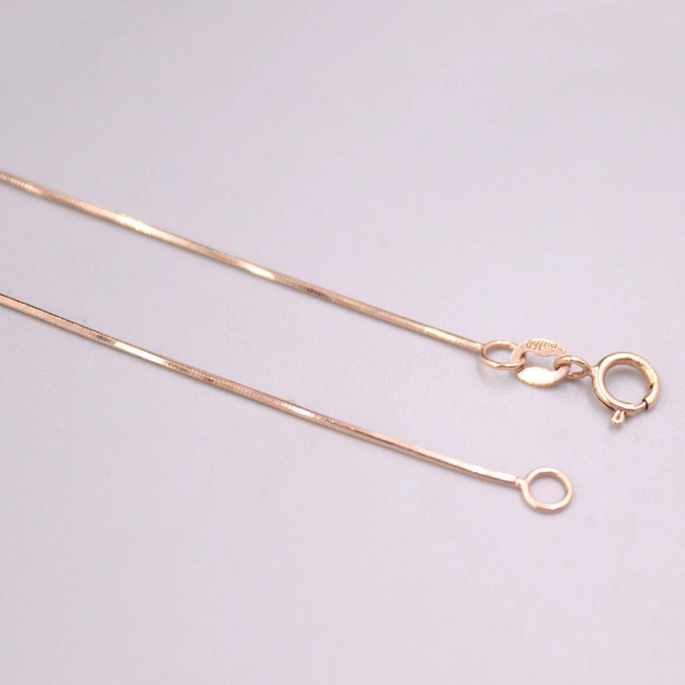 Цепочка из настоящего чистого розового золота 18 карат женский подарок ожерелье