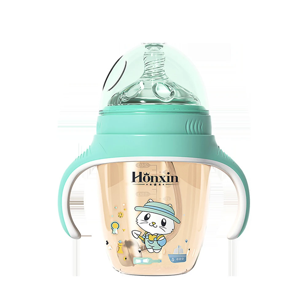 

240ml Baby Bottles Drinking Cup With Straw Feeding Bottle Multifunctional Children Training Drinking Milk Water Dual-use Bottle