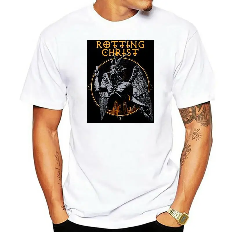 

Men t shirt Rotting Christ Santanica black oversized Stylish Tshirts Black Tops Tee For Man t-shirt women