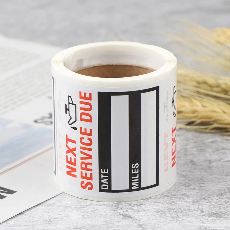 100-300 шт./рулон наклейки на окна для замены масла |