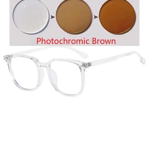 Очки ультралегкие TR90 для мужчин и женщин, квадратная оправа для очков при близорукости, с диоптриями от-0,5 до-0,75 по рецепту