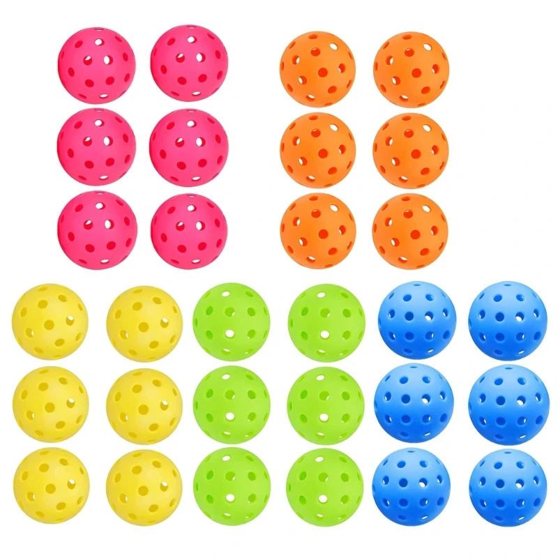

Pickleball Balls 6 Pack 40 Holes Standard Pickleball Accessories of Pickleball