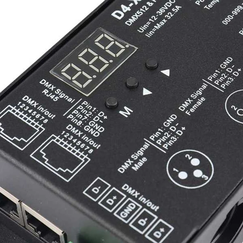 DMX декодера PWM мерцание свободное затемнение 12V-36V цифровой дисплей 2000Hz 500HZ для RGB