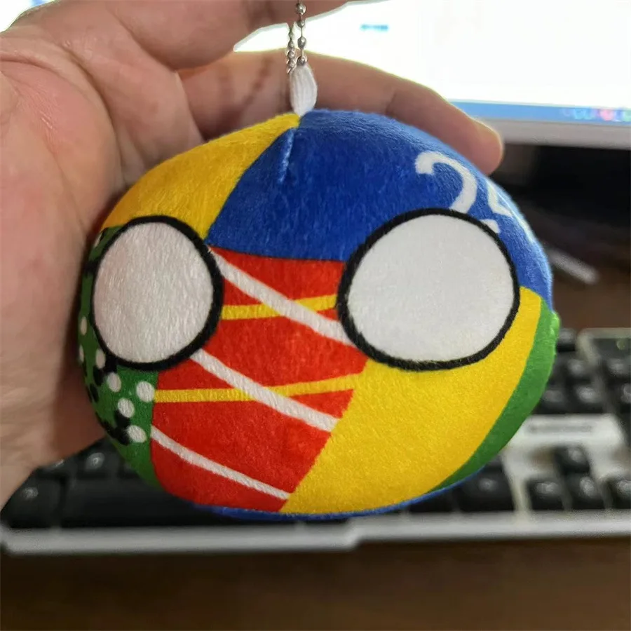 Фото Милая плюшевая игрушка Polandball, 10 см, плюшевая кукла в виде мяча Мексики, компаньон для сна, мультяшный брелок, подарок на день рождения для детей. №3
