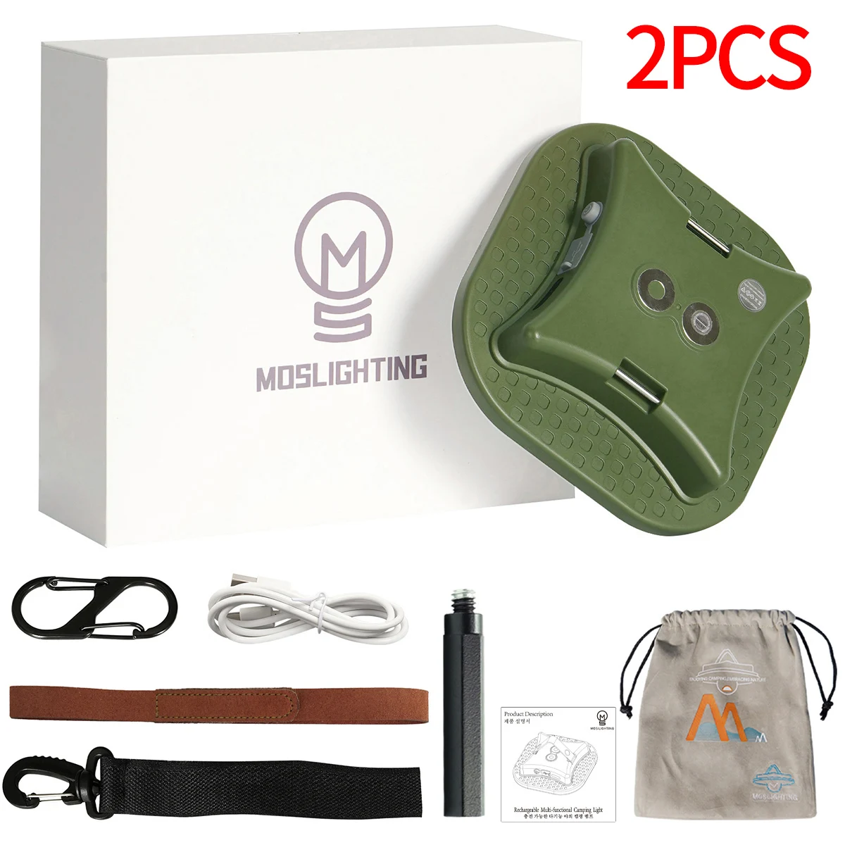 

MOSLIGHTING 13500 мАч 80Вт перезаряжаемый кемпинговый фонарь