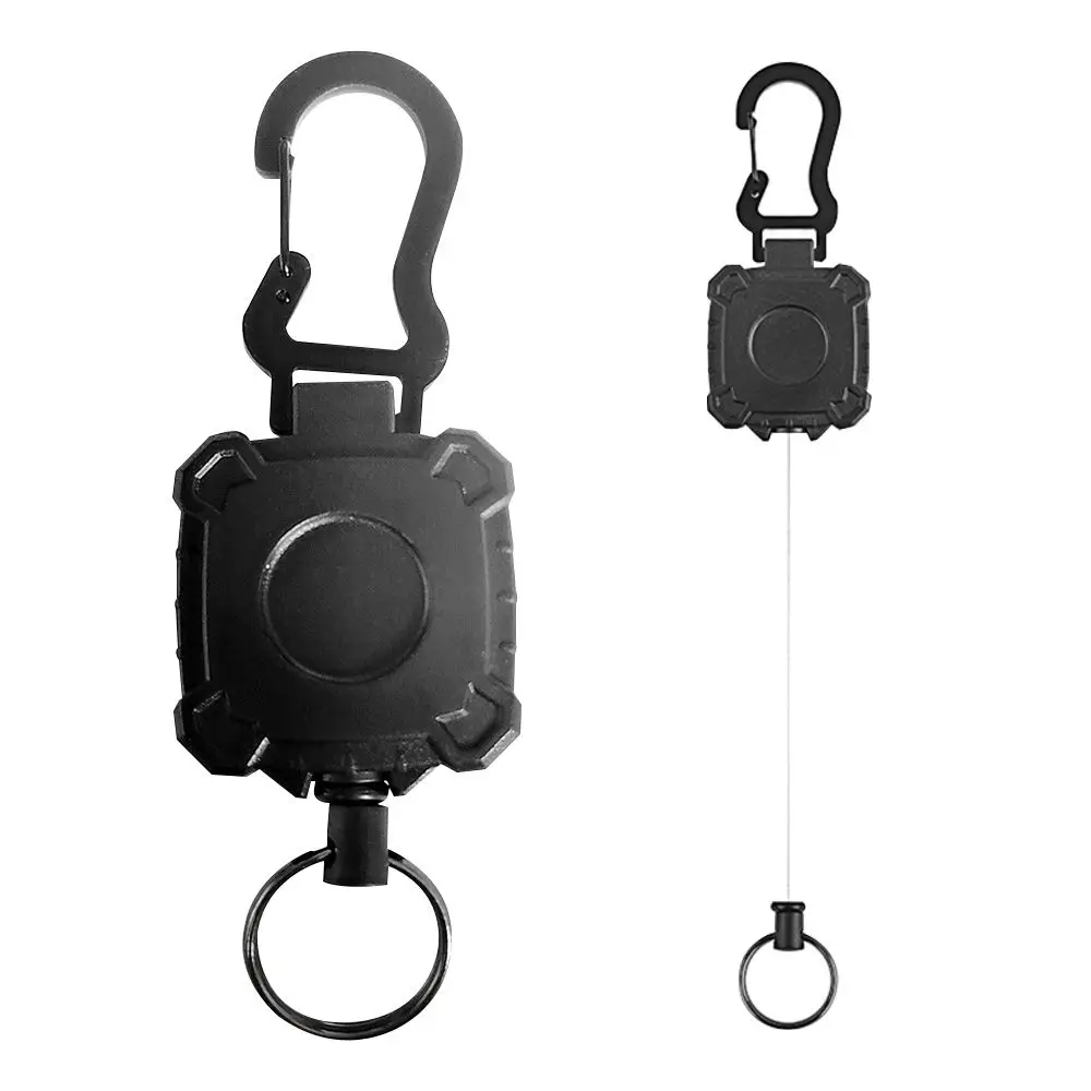 

Выдвижной брелок для ключей с наружной проволочной веревкой, пряжка для альпинизма, телескопический брелок для ключей с защитой от взлома д...