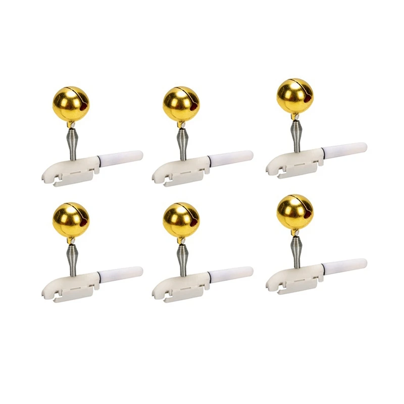 

6 Fishing Rod Alarm Lights Sea Lantern Raft Fishing Lamp With Bell Ring Color Changing Batteries