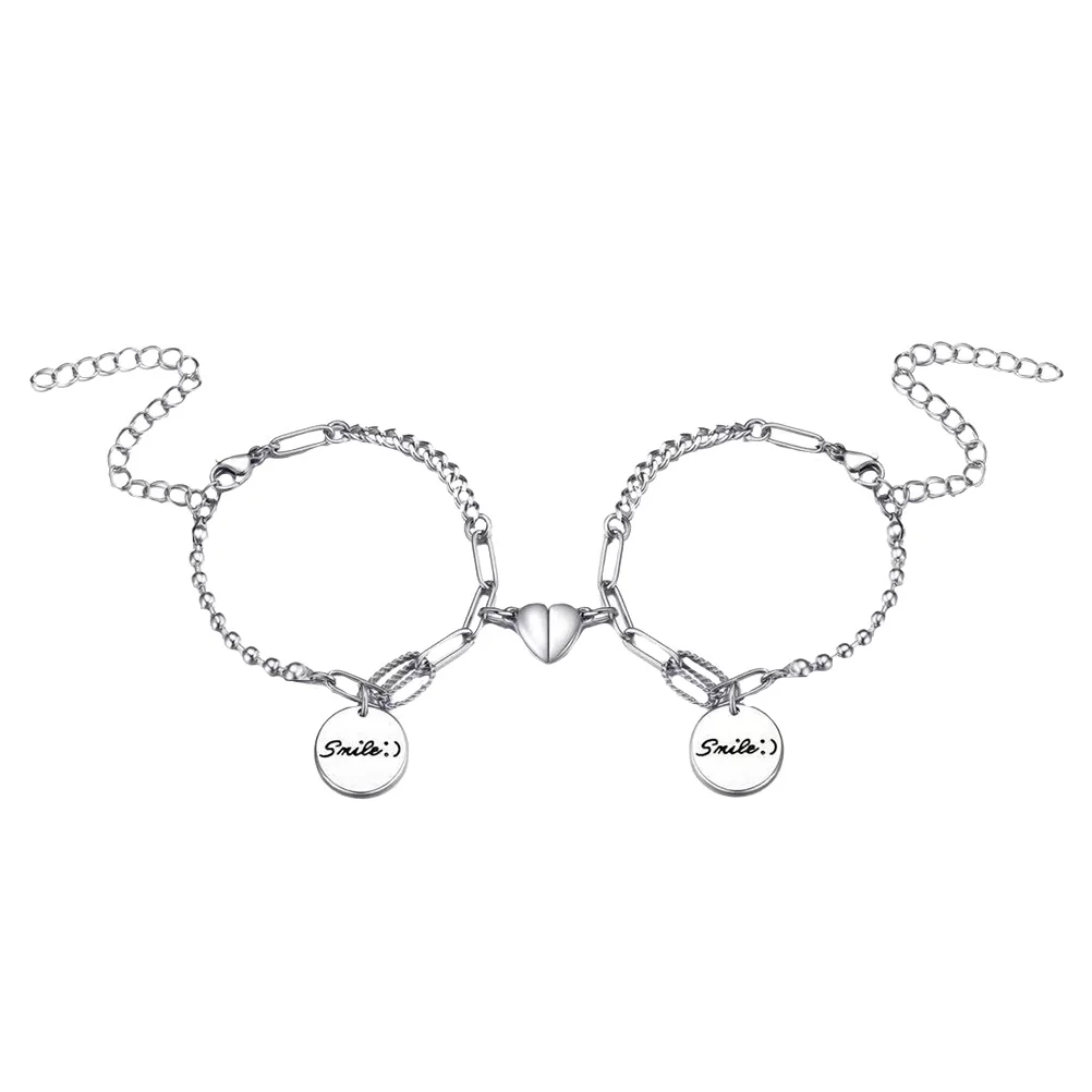

Heart Wrist Chain Boy Gifts His Her Bracelets Magnet Bracelet Couples Love Attracts Bracelet Lovers Bracelet for women