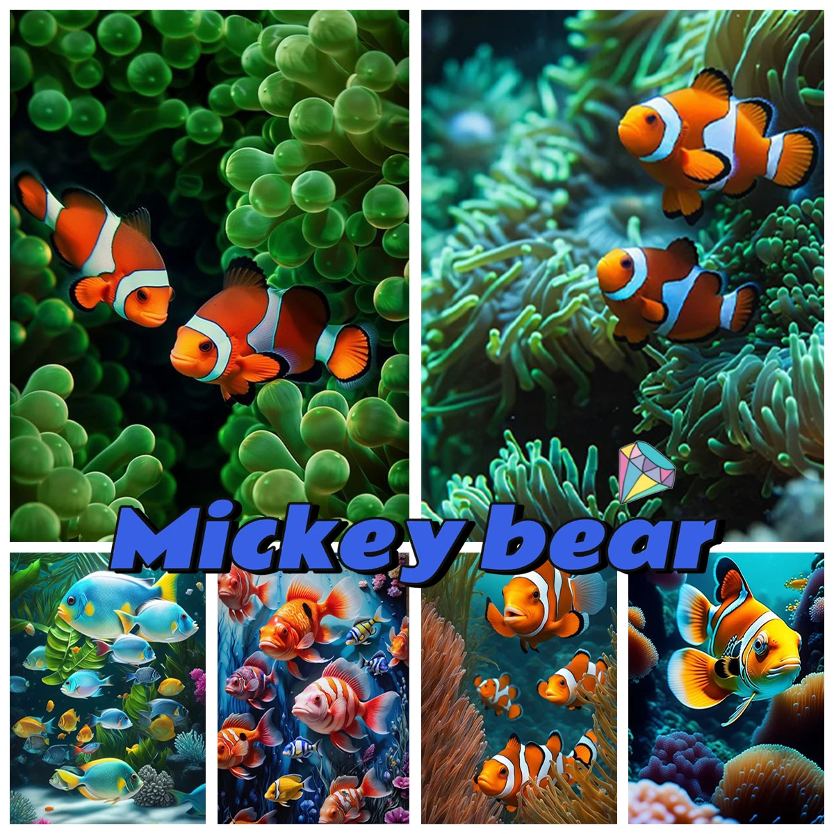 Набор для алмазной вышивки рыба-клоун