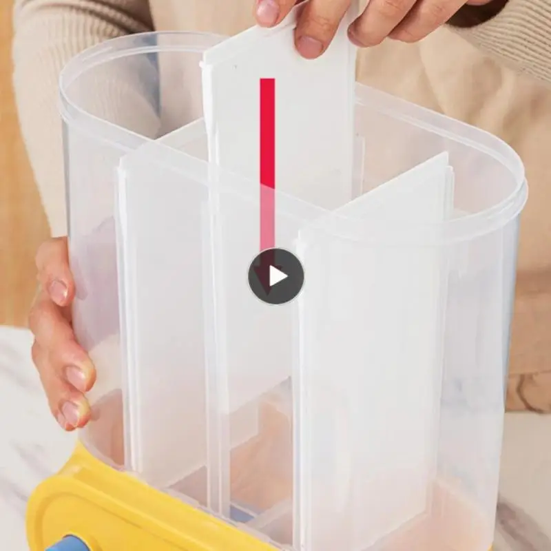 

2/4/6l Brand New Classified Container Wall-mounted Wall Mounted Organizer Kitchen Tool High Quality Food Grains Storage Box Tank